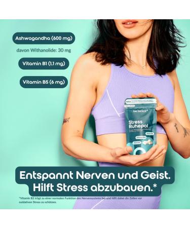 Be Tanics Stress Ruhepol - 60 Capsules for Nerve & Cell Protection | Vitamin B2 Dietary Supplement - Boost Your Wellbeing - Buy Online on GoSupps.com