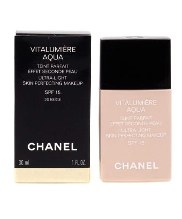 Chanel Vitalumiere Aqua Ultra Light Skin Perfecting Make Up SFP 15 - B20 Beige Tendre - 30ml/1oz - Buy Online on GoSupps.com