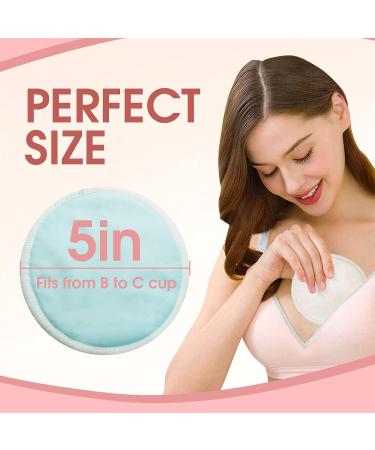 Organic Bamboo Nursing Breast Pads (8 Pack) + Laundry Bag & Travel Storage Bag | Absorbent, Leak-Protected, Washable & Reusable Nursing Pads for Breastfeeding | Large Size 5 - Buy Online on GoSupps.com