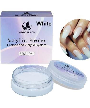 MAGIC ARMOR Acrylic Powder 30g - Professional Non-Yellowing Formula for Easy Nail Extension at Home & Salon (White) - Buy Online on GoSupps.com