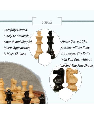 34 pcs Wood Chess Checkers Kids Intellectually Development Learn Toys Beige Brown Wooden Chess Pieces Checkers Chess Set (Color : Beige+Brown) (Beige+Brown) - Buy Online on GoSupps.com