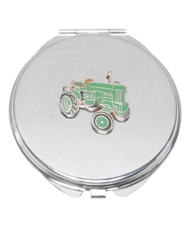 Green Tractor Enamel Compact Mirror Handbag Gift With Free Engraving 161