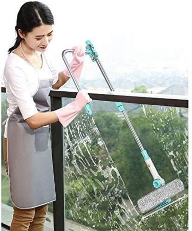 Double-Sided Window Cleaner-Detachable Telescopic U Shaped Professional Window Cleaning Tool Flexible Outside Double-Sided Glass Cleaner Kit - Buy Online on GoSupps.com