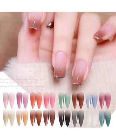 EnMart 16 Colors Soild Nail Gel Palette Aurora Mirror Nail Glitter Powder Nails Gel Polish Pigment Nail Art Decorations Metallic Nail Glitter Powder for Nail Art Decoration Nail Salon(02) C238 - Buy Online on GoSupps.com