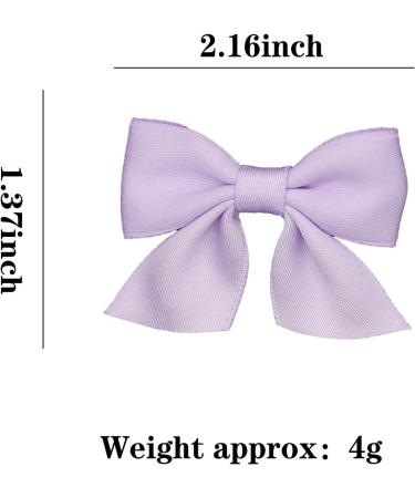 KERTFGOKU Cotton Hair Bows Clips for Girls - 2 PCS Non Slip Hair Ribbon for Baby Girls, Toddlers & Kids in Purple - Infant Hair Accessories - Buy Online on GoSupps.com