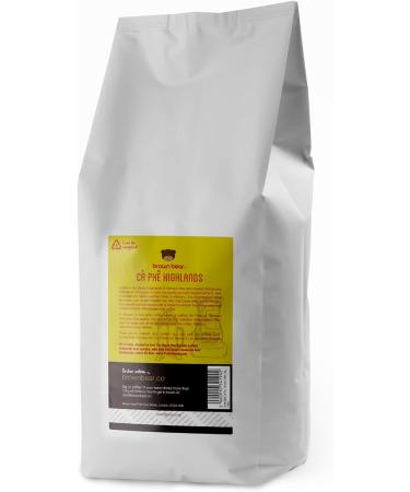 Vietnamese Coffee Beans 1kg - Very Strong Dark Roast Vietnam Robusta - Strength 5 - For Coffee Machines & Vietnamese Phin Ca Phe Drip Filter & French Press - Brown Bear - Donation To Free The Bears - Buy Online on GoSupps.com