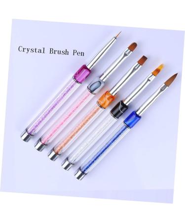 minkissy False Tip Builder Brush Nail Brush Pen Flat Brush Pen Gel Nail Brush Dual Brush Pens Purple Manicure medium Purple - Buy Online on GoSupps.com