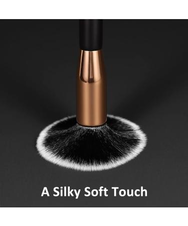 Brush Master 10-Piece Premium Synthetic Makeup Brush Set with Case - Kabuki Foundation, Powder, Concealers, Eyeshadow, Blush - Travel Brush Pouch Included - Black - Buy Online on GoSupps.com