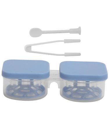 Portable Contact Lens Case - Ink Blue Plastic Cosmetic Organizer for Travel & Home | Ideal Gift - Buy Online on GoSupps.com