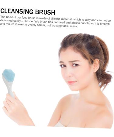 minkissy Silicone Face Brush Face Wash Brush Handle Face Brush Facial Cleansing Brush Silicone Rubber Face Scrubber Face Cleaner Face Brush Cleansing Travel Silica Gel Makeup Remover Soft Blue 15.3x5.2cm - Buy Online on GoSupps.com