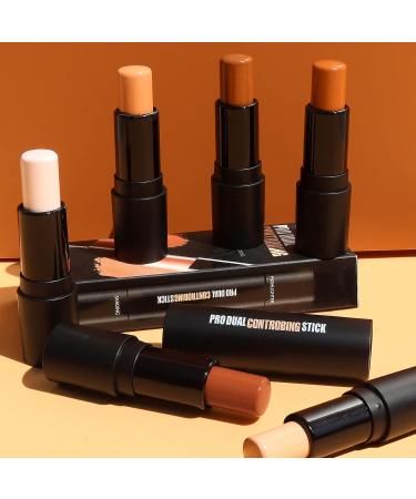 Professional 3D Face Contour Stick with Highlighter and Concealer - Long Lasting Double Ended Design for Makeup Shaping (03) - Buy Online on GoSupps.com