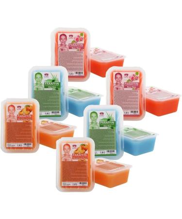 Kosmetex Paraffin Bath Mix Package - Peach Aloe Vera & Pink Rose Fragrance | Low Melting Point Paraffin Wax - 12x500ml - Buy Online on GoSupps.com