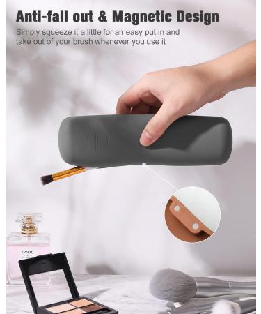 Fnyes Travel Makeup Brush Holder S Gray | Compact & Stylish for On-the-Go Beauty - Buy Online on GoSupps.com