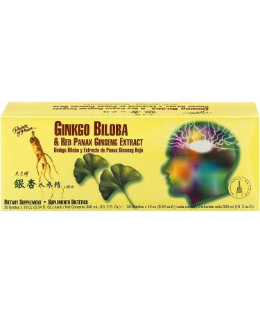 Prince Of Peace Ginkgo Biloba & Red Panax Ginseng Extract 0.34 fl. oz. Each Ginkgo Biloba Supplement Chinese Red Panax Ginseng Extract Supports Overall Well-Being - 2 Pack - 60 Bottles - Buy Online on GoSupps.com