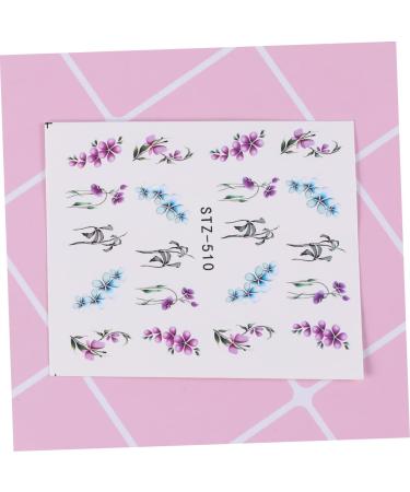 BIUDECO 1 Sheet Manicure Stickers Decal Stickers Flower Sticker Decorate Nail - Buy Online on GoSupps.com