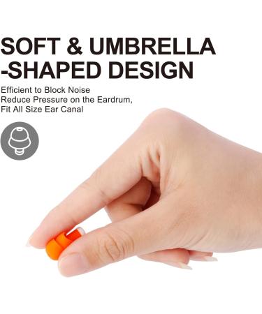 Silicone Soft Ear Plugs for Side Sleepers - 32dB Noise Reduction, Reusable Washable - 3 Pairs for Sleep, Work, Study, Snoring, and Travel | Orange - Buy Online on GoSupps.com