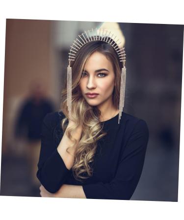 FOYTOKI Rhinestone Tassel Headband Long Tassel Headband Headwear Accessories Women Head Chain Rhinestone Hair Hoop Premium Tassel Head Chain Durable Rhinestone Headpiece - Buy Online on GoSupps.com