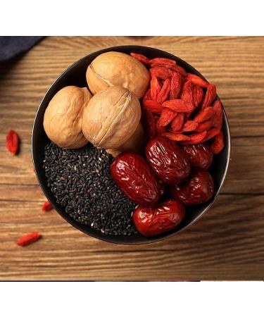 Black sesame walnut red jujube and rose cut cake ready to eat red jujube nut cake dessert instant handmade health cake black sesame candy Chinese casual snack gift pack (50pcs) 0.02 g (Pack of 50) - Buy Online on GoSupps.com
