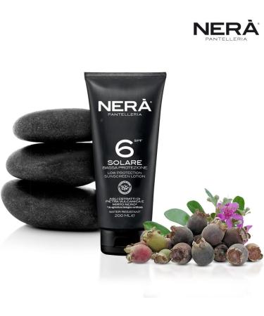 NERA Pantelleria SPF 6 Water Resistant Sunscreen Lotion: Low Protection 200ML Lotion with UVA & UVB Filters for Dehydration and Aging Prevention Men and Women - Buy Online on GoSupps.com