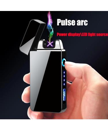 Smart Electric Lighter Arc Lighter USB Rechargeable Lighter Windproof Flameless Lighter Candle BBQ Fireworks Candles Camping Gifts for Men Husbands Fathe Plasma Double Arc Lighter For Bonfire White - Buy Online on GoSupps.com