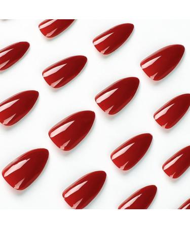 French Solid Color False Nails Detachable Full Cover False Nail Wearable Press on Nails DIY Manicure Decoration Gift - Buy Online on GoSupps.com