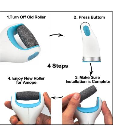 Amope Pedi Perfect Callus Remover Refills - Shell Powder Formula - 1 Extra & 4 Regular Replacements - Buy Online on GoSupps.com