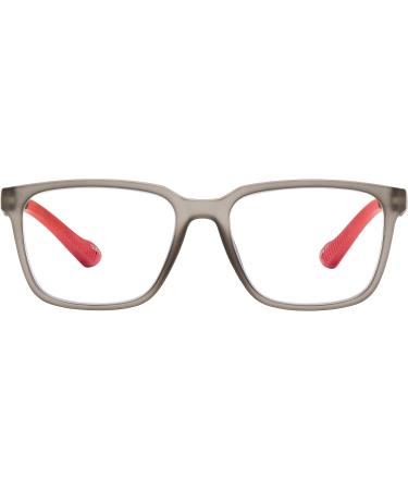 SPORTEX SAV Men's E4220 Blue Light Reading Glasses - Flexible Durable Lightweight +2.75 High-Performance Readers in Grey Red - Buy Online on GoSupps.com