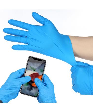 WOTPCRD Nitrile Cleaning Gloves Reusable Nitrile Gloves Latex-Free Powder-Free Nitrile Gloves Non-slip Cleaning Gloves High Elasticity Comfortable Nitrile Gloves for Cleaning Food Prep