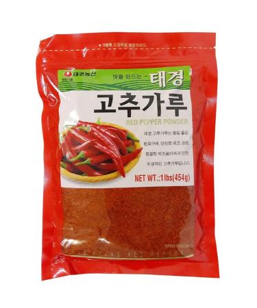 Korean Taekyung Red Pepper Powder Coarse Spicy Chilli Flakes Gochugaru 454g - Buy Online on GoSupps.com
