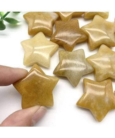 Natural Crystal Natural Yellow Urine Crystals Stone Carved Star Shaped Smooth Stone Crystals Room Decoration Natural Luster - Buy Online on GoSupps.com