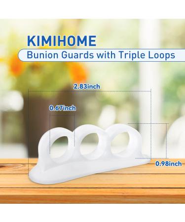 Kimihome 16-Pack Bunion Guards with Attached Toe Separator - Toe Straightener for Overlapping Toes - Relief from Big Toe Drifting - Gel Bunion Corrector with Triple Loops - Buy Online on GoSupps.com