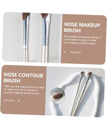 Baluue 4pcs Nose Shadow Brush Concealer Brush under Eye Angled Eye Shadow Brush Nose Makeup Brush Alloy medium As Shown - Buy Online on GoSupps.com