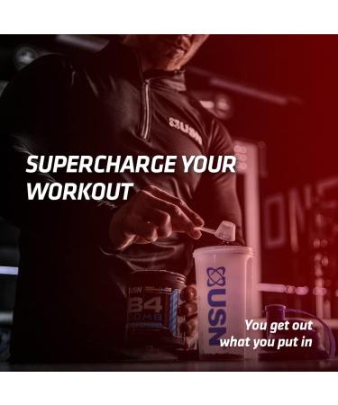 USN B4 Bomb Cherry Pre Workout Energy Drink Powder - 180g (12 Servings) | Caffeine, Beta-alanine, l-Citrulline for Explosive Energy Boost | Pack of 1 - Buy Online on GoSupps.com