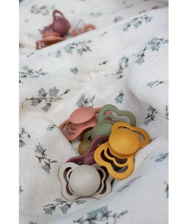 BIBS Couture Collection BPA-Free Pacifiers | Set of 2 Vanilla/Dark Oak | Made in Denmark | Size 6-18 Months - Buy Online on GoSupps.com
