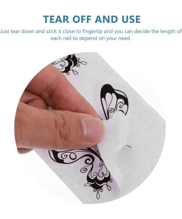 Minkissy 1roll Nail Paper Holder Pieces Utility Tool Nail Extension Sticker Kit Manicure Location Sticker Nails Gel Nail Art Stickers French Nail Tool Form Stickers DIY Nail Supplies Pointy White - Buy Online on GoSupps.com