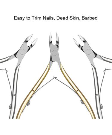 SVAASA Nail Clippers Stainless Steel Cuticle Nipper Professional Remover Scissors Finger Care Manicure Nail Clipper Dead Skin Tools Gold and Sliver (Color : Sliver) - Buy Online on GoSupps.com
