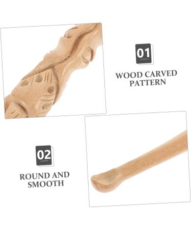 MUCKLILY Peach Wood Ear Scoop Carved Ear Cleaning Tool Portable for Boys and Girls Adults - Buy Online on GoSupps.com