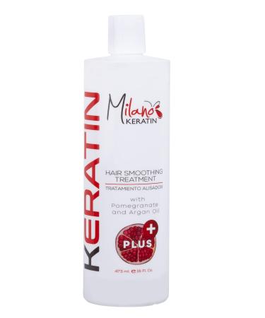 Keratin Hair Smoothing Treatment - Silky Hair Mask With Jojoba Oil and Amino Acids - Professional Salon Quality Hair Care System Plus+ 16 fl oz PLUS+ 16 Fl Oz