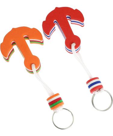 ZRM&E 2pcs Anchor Floating Key Chains for Boats Fishing Sailing Water Sports (Orange Red) - Buy Online on GoSupps.com