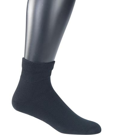 Yomandamor Men's Seamless Diabetic Compression Socks - 5 Pairs, Black, Size 10-13 - Buy Online on GoSupps.com