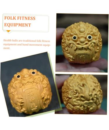 Gleavi 5-Piece Hand Exercise Balls & Massage Tools - Brass Protective Trailer Chinese Decor Pi Yao Tea Pet Wood Rolling Handballs for Relaxation & Sports - Buy Online on GoSupps.com