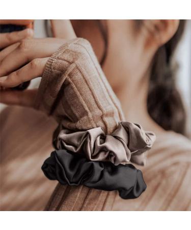 6-Piece Satin Silk Scrunchies Set - Big Hair Scrunchies for Ponytails - Gentle on Hair - Buy Online on GoSupps.com
