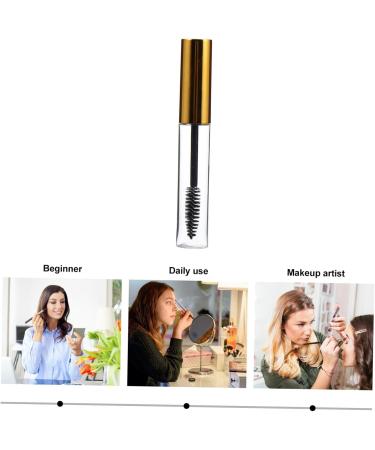 Outanaya 10pcs Mascara Bottle Eyelash Brush Tube Holder Lash Containers Portable Bottle Golden Plastic - Buy Online on GoSupps.com