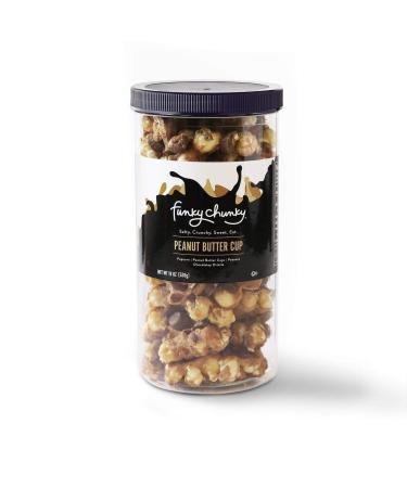 Funky Chunky Gourmet Popcorn Gift Set - Sea Salt Caramel & Peanut Butter Cup Flavors - 19oz Canisters (Pack of 2) - Buy Online on GoSupps.com