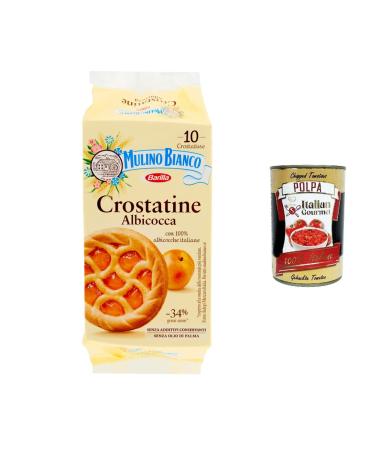 Italian Gourmet E.R. Mulino Bianco Apricot Tarts 400g + Gourmet Italian Pulp 400g Set of 3