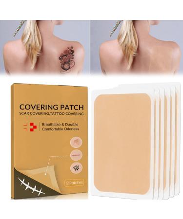 Tattoo Cover Up Tape  Invisible Waterproof Skin Tone Concealer Stickers for Covering Up Scars Tattoos 12Pcs