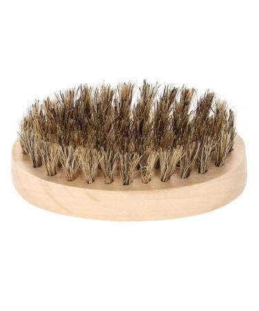 Beard Brush for Men - Soft Bristle Mustache Comb with Oval Wooden Handle | 7.5x3 cm - Buy Online on GoSupps.com