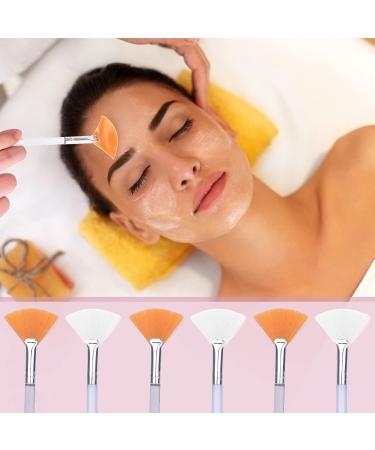 3-Piece Soft Facial Fan Brush Set | Premium Cosmetic Makeup Applicators for Peeling Mud & Cream - Buy Online on GoSupps.com