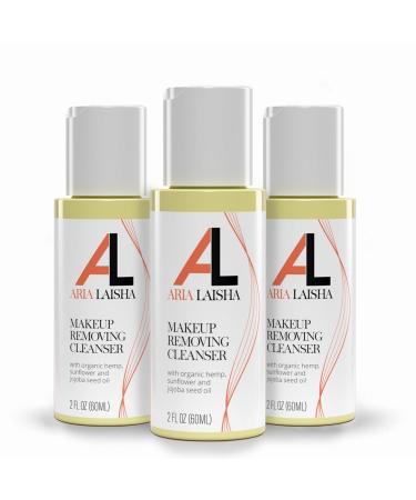 ARIA LAISHA Makeup Removing Cleanser 60ml Gentle Oil-Based Makeup Remover - Organic Hemp Sunflower & Jojoba Oils - Natural Ingredients - Removes Stubborn Makeup Mascara & Impurities - All Skin Types - Buy Online on GoSupps.com