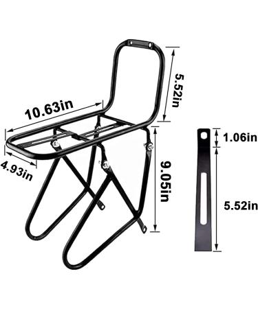 Aluminum Alloy Bicycle Front Rack - 33lb Capacity Touring Carrier for Mountain and Road Bikes - Buy Online on GoSupps.com
